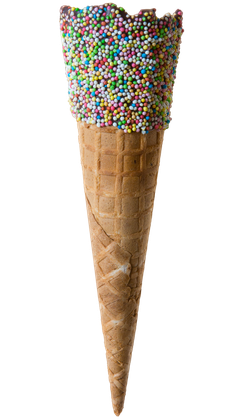 Tall Rainbow Waffle Cone x 90
