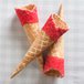 Tall Red Sherbet Waffle Cone (50mm x 177mm)