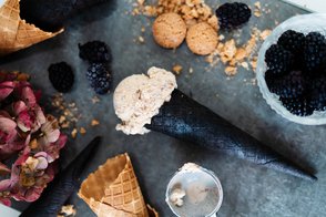 Tall Black Waffle Cone (48mm x 177mm)